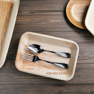 ถ้วยชามและเครื่องใช้บนโต๊ะอาหารไม้ไผ่แบบใช้แล้วทิ้งสำหรับปาร์ตี้ปิกนิกงานแต่งงานเป็นมิตรกับสิ่งแวดล้อม - Product Image 2