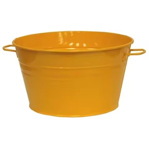 Jardinière galvanisée tendance, pot de fleurs décoratif en métal pour plantes d'intérieur, décoration de salon et de jardin - Product Image 1