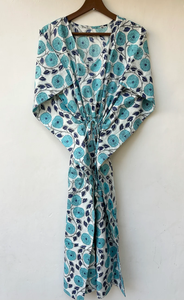 ชุดเดรสทรงปล่อยชายระบาย คอวี ลายสัตว์ ผ้าฝ้ายอินเดียเนื้อนุ่ม แต่งลูกไม้ แขนสั้น ปิดด้วยเชือกผูก เอวเข้ารูป สไตล์หรูหรา สำหรับผู้หญิง เหมาะสำหรับฤดูร้อน - Product Image 5