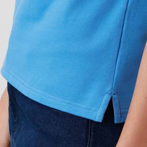 Diseña Tu Propio Logotipo, Última Colección, Camisetas Casuales de Punto para Mujer, Color Azul Claro, 100% Algodón Poliéster, Manga Corta - Product Image 5