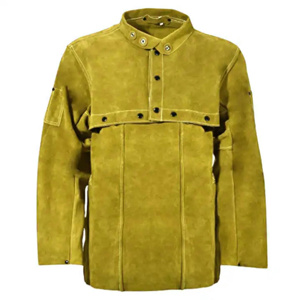 Best Performance Cowhide Split Leather Welding <b>Jacket</b> Abrasion Heat and <b>Spark</b> Resistant Body Protection Welders Safety <b>Jacket</b> - Product Image 6