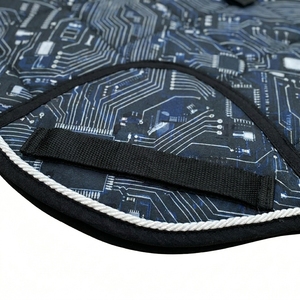 Premium Horse Saddle Blanket with Ear <b>Bonnet</b> Set Soft Quilted Fabric Breathable Anti Friction Equestrian Riding Gear - Product Image 4