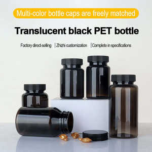 Suplementos Dietéticos Médicos, Botellas de Medicina de Plástico PET Marrón Ecológicas, Servicio de Serigrafía Personalizado para Tabletas y Jarabes - Product Image 2