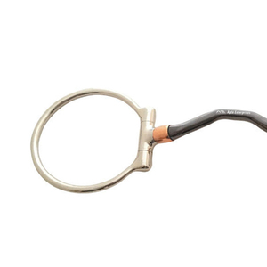 Bocado de caballo de acero inoxidable con anillo suelto, tamaño personalizado, boquilla negra - Product Image 3