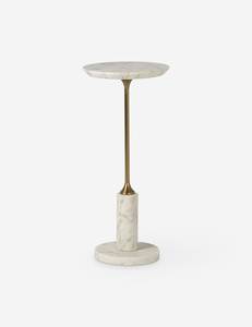 Table d'appoint tendance avec plateau en marbre et base métallique, mobilier d'appoint pour la décoration de maisons et hôtels de luxe, vente en gros pour l'exportation, ensemble premium - Product Image 1