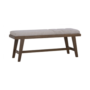 Banco Rústico Moderno de Madera Maciza para 2 Personas con Asiento Acolchado Tapizado para Dormitorio, Comedor y Cocina - Product Image 1