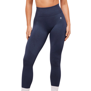 Womens Seamless High Waist Textured Gym Leggings Blue <b>Stretch</b> Fitness Yoga Running Workout Activewear Breathable Fit - Product Image 1