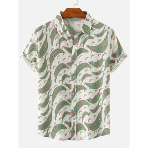 Chemise Hawaïenne Homme Imprimée Fleurs de Haute Qualité en Coton Sergé 100% pour l'Été – Vente en Gros - Product Image 4