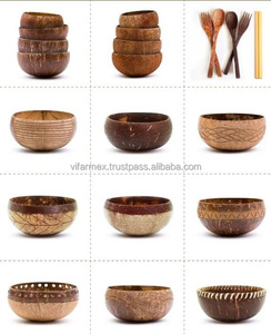 ชามมะพร้าวธรรมชาติสำหรับเทียนหอม งานฝีมือเวียดนาม ของตกแต่งจากเปลือกมะพร้าว เป็นมิตรกับสิ่งแวดล้อม ผลิตในเวียดนาม - Product Image 4