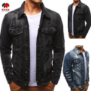 แจ็คเก็ตยีนส์ดีไซน์พิเศษคุณภาพพรีเมียมสำหรับผู้ชาย ปิดด้วยกระดุม พร้อมโลโก้แบบกำหนดเอง - Product Image 6