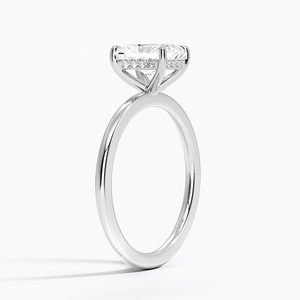 Bague BOJ 019 en argent 925, coupe radiante, ajustement parfait Audrey, halo caché, 2 carats, couleur D, moissanite VVS1 certifiée GRA, prix bas - Product Image 2