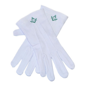 Guantes Masónicos de Último Diseño, Secado Rápido, Transpirables y Cómodos, 100% Algodón de Alta Calidad - Product Image 2