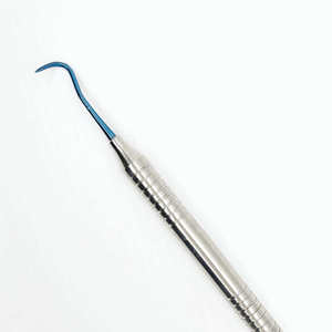Instrument dentaire professionnel à double extrémité, en acier inoxydable recouvert de titane, pour le traitement parodontal - Product Image 3