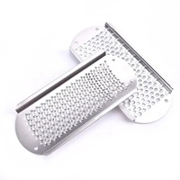Râpe à pieds professionnelle en acier inoxydable pour pédicure, éliminateur de callosités, grand format, en sachet OPP
