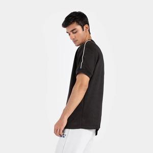 Men's Luxury Oversized Short Sleeve <b>Shirt</b> Premium Cotton O-Neck <b>Patchwork</b> Pattern Streetwear Casual Knitted Fabric 320g - Product Image 3