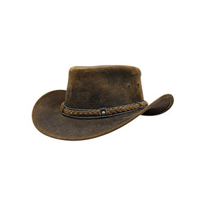 Suede Cowboy <b>Hat</b> with Braided <b>Band</b> Wide Brim Western Style <b>Hat</b> for Men and Women - Product Image 1