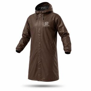 OEM Custom Waterproof Long <b>Rain</b> Coat Hooded PU PVC <b>Rain</b> <b>Jacket</b> for Men Women Outdoor Workwear Fishing with Custom Logo Design - Product Image 2
