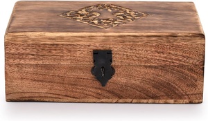 Vintage Engraved Wooden <b>Storage</b> <b>Box</b> Handmade Decorative Organizer <b>Box</b> Table Decor Multipurpose <b>Storage</b> <b>Box</b> Wholesale B2B - Product Image 3