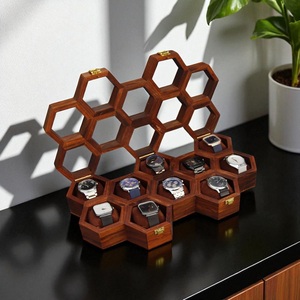 Wooden Watch Box for Men's Timepieces & Jewelry Storage Organizer with 6-Slot <b>Display</b> <b>Case</b> AHTE MANUEXPO UR-065 - Product Image 2