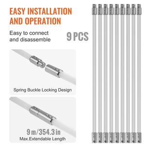 Kit de nettoyage de cheminée de 30 pieds avec 9 tiges flexibles en nylon renforcé, ergonomique, nettoyage à 360 degrés, accessoires pour cheminée - Product Image 4