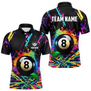 เสื้อโปโลบิลเลียดคุณภาพพรีเมียมสำหรับผู้ชาย พิมพ์ลายเต็มตัว เสื้อโปโลสนุกเกอร์สำหรับผู้ชาย เสื้อแฟนบิลเลียด ขั้นต่ำในการสั่งซื้อน้อย - Product Image 6
