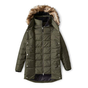 Abrigo Acolchado Grueso de Invierno para Mujer, Diseño Personalizado OEM, Tela Satinada, Técnicas de Impresión en Cuero, Chaquetas Acolchadas Holgadas - Product Image 6