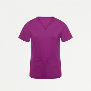 Tenue médicale à manches courtes et col en V, confortable et professionnelle, pour infirmières et médecins - Product Image 4