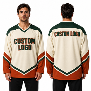Maillot de hockey sur glace unisexe personnalisé, vente en gros, uniforme de sport, entraînement, match, tournoi, classique, vintage, rétro, jeunesse - Product Image 4