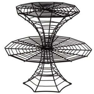 Support à gâteau multi-niveaux en fil de fer noir pour fête d'Halloween, présentoir à desserts, décoration d'Halloween pour la maison - Product Image 2