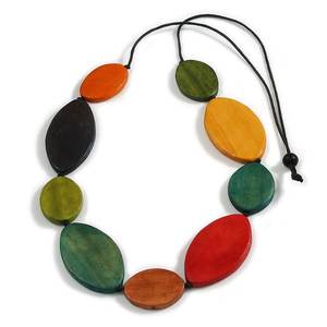 Handmade Resin <b>Necklace</b> for Women, Unique Artistic Pendant <b>Necklace</b> with Colorful Resin Design, Lightweight <b>Statement</b> Fashion - Product Image 1