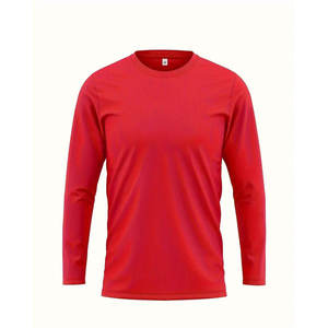 Camisas casuales de color rojo fresco para hombre, hechas directamente en fábrica, de algodón de alta calidad y bajo GSM, a precios económicos. - Product Image 2