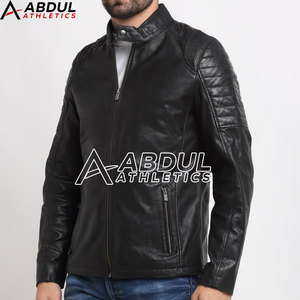 Premium <b>Real</b> <b>Leather</b> Winter <b>Jacket</b> Motorcycle Design Windproof Winter Warm Slim Fit Fashion <b>Jacket</b> For Casual Wear - Product Image 2