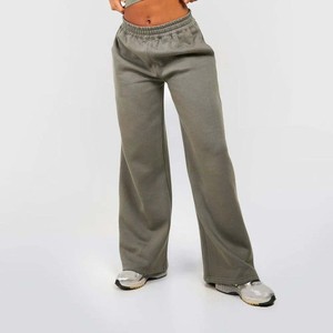 Pantalon de survêtement pour femme, coupe droite, en mélange de coton, prix usine OEM, fournisseur en gros - Product Image 4