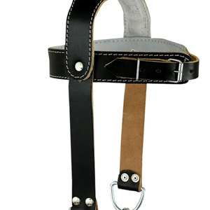<b>Leather</b> Neck <b>Harness</b> with Chain and Buckle Closure Adjustable Protective Gear for Boxing Adults Unisex Standard Style - Product Image 5