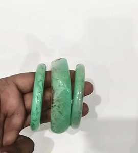 Conjunto de Brazaletes Geométricos de Resina de Jade Verde, Pulseras Unisex de Moda para Fiestas - Product Image 3