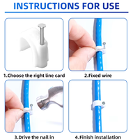 Clip de fixation de câble rond en plastique pour mur, support de fil électrique, accessoires de câblage électrique 4mm 6mm 8mm