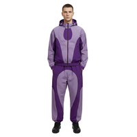 Ensemble de sweat-shirts pour homme personnalisés, style vintage, inspiré du cyberpunk, avec patchwork en nylon tissé, panneaux fluides sans couture, piping réfléchissant, futuriste