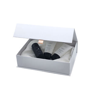 Boîte cadeau rigide pliable à fermeture magnétique blanche personnalisée OEM, emballage en carton pour cils et bijoux - Product Image 5