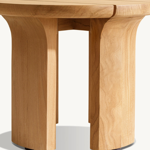 Mesa de Centro Redonda de Madera de Teca, Diseño Moderno para Sala de Estar o Terraza, Mueble Ecológico - Product Image 6