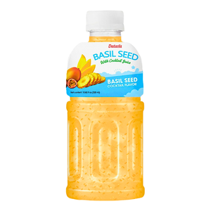 NUEVA BEBIDA PREMIUM DE SEMILLAS DE ALBAHACA CON JUGO DE COCTEL TROPICAL EN BOTELLA PET DE 320ML, MARCA PERSONALIZADA OEM - Product Image 1