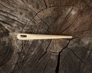 Stylish Polished Eco-Friendly Buffalo Bone <b>Sewing</b> Needle Natural Shape Modern Lacing Tool Leatherwork Weaving Crochet Home Decor - Product Image 3