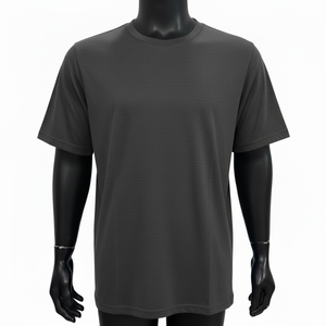 T-shirt pour homme personnalisé, couleur unie, 100% polyester, col rond, manches courtes, respirant, pour le sport et la course à pied - Product Image 2