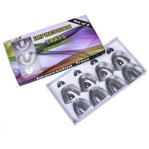 Juego de Bandejas de Impresión Dental Manuales Reutilizables, 6 Piezas, Acero Inoxidable, Certificación CE, para Toma de Moldes Precisos y Uso en Laboratorio - Product Image 2