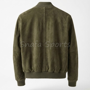 Veste en cuir véritable pour homme, grande taille, respirante, à fermeture éclair, en peau de mouton, à manches longues, couleur unie, vente en gros pour l'hiver - Product Image 2