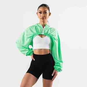 Chaqueta Corta Ligera con Capucha y Cierre para Mujer, Estilo Casual, Cortavientos, para Senderismo y Deportes al Aire Libre, Nueva Colección 2026 - Product Image 1