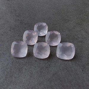 Cuarzo Rosa Facetado, Corte Cuadrado, Corte Cojín, Calibrado, Gema Rosa Suelta - Product Image 6