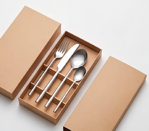 Stainless Steel Flatware Set Of 4 With Hammered Handles Dishwasher Safe Minimalist Design For Kitchen Home And Hotel Use - Product Image 6