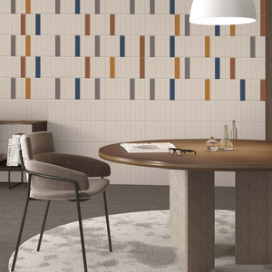 Carreaux muraux en porcelaine émaillée sculptée de qualité commerciale 300x300mm, texture décorative de luxe pour projets de rénovation de halls d'appartements - Product Image 1