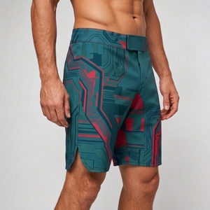 Pantalones Cortos Deportivos Profesionales con Tela Elástica, Tecnología de Absorción de Humedad y Diseño Cómodo para MMA - Product Image 3