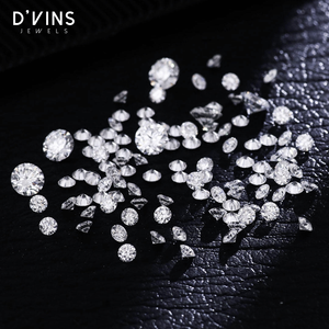 เพชร D'vins Jewels ราคาขายส่ง เพชรเลี้ยงในห้องปฏิบัติการ ขนาดเล็ก 1.3-2.0 มม. ทรงบริลเลียนท์ สี D เครื่องประดับชั้นดี แหวนกริลล์ - Product Image 1